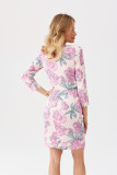 Rochie petrecută cu mâneci 3/4 Odetta, roz