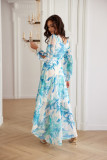 Fiorella – rochie midi din șifon cu legare în talie