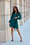 Catlin – rochie mini în verde sticlă