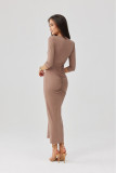 Rochie midi cappuccino