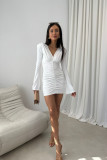Rochie mini în culoarea ecru