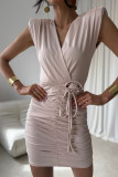 Rochie mini în nuanță bej deschis