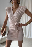 Rochie mini în nuanță bej deschis