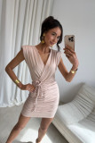Rochie mini în nuanță bej deschis