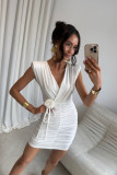 Rochie mini ecru
