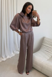 Pantaloni eleganți maro Elsa
