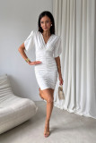 Rochie mini ecru Novalie