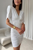 Rochie mini ecru Novalie