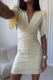 Rochie mini Novalie galben deschis