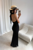 Rochie maxi neagră Adeline