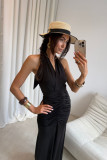 Rochie maxi neagră Adeline