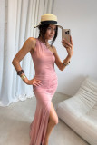 Rochie maxi roz