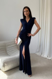 Rochie maxi bleumarin
