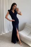 Rochie maxi bleumarin