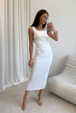 Rochie midi Zoya în culoarea ecru