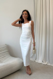 Rochie midi Zoya în culoarea ecru