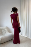 Noelia – rochie maxi bordo