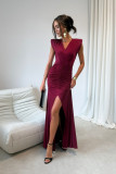 Noelia – rochie maxi bordo