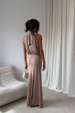 Rochie maxi în nuanță cappuccino