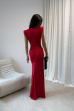 Noelia – rochie maxi roșie