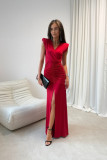 Noelia – rochie maxi roșie