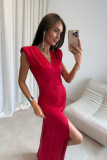 Noelia – rochie maxi roșie