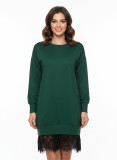Rochie hanorac mov cu dantelă