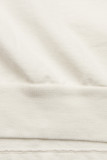 Rochie tip hanorac alb-crem