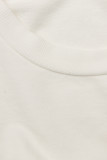 Rochie tip hanorac alb-crem