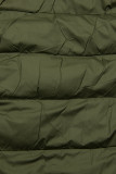 Geacă reversibilă verde-negru combinată cu pluș