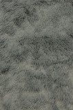 Jachetă albastră denim cu blană gri