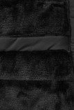 Geacă de iarnă pentru băieți cu blană negru