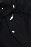 Parka ușoară reversibilă albastru închis