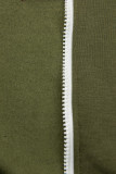 Hanorac kaki cu design sportiv