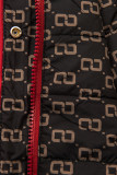 Parka de primăvară-toamnă reversibilă roșu/negru