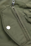 Parka de primăvară-toamnă reversibilă kaki/negru