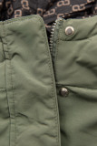 Parka de primăvară-toamnă reversibilă kaki/negru