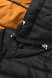 Parka matlasată reversibilă negru/caramel
