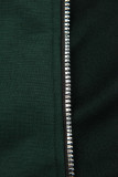 Hanorac prelungit sport verde smarald