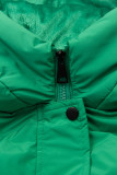 Vestă lungă matlasată verde