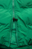 Vestă lungă matlasată verde