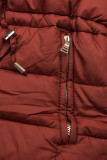 Parka de iarnă reversibilă roșu cărămică/maro