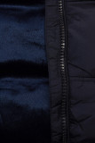 Geacă bleumarin de iarnă cu design matlasat