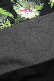 Hanorac floral antracit/negru