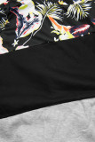Hanorac floral gri/negru