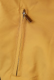 Parka reversibilă galbenă cu model leopard