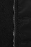 Hanorac negru din materiale combinate