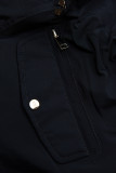 Parka reversibilă de tranziție cu glugă albastru/galben