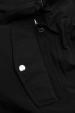 Parka reversibilă de tranziție cu glugă negru/roșu