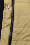 Parka reversibilă de tranziție cu glugă gri deschis/nisip